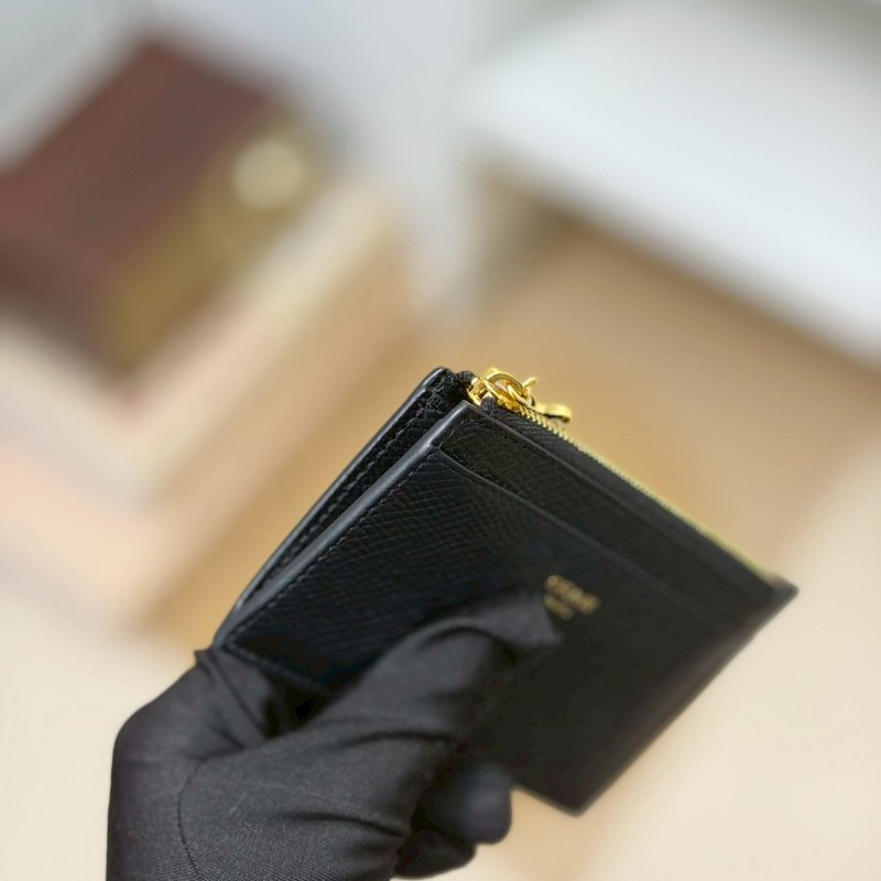 🏷Celine 瑟琳.Triomphe 凱旋門吊飾拉鍊卡包/客人寄賣-8