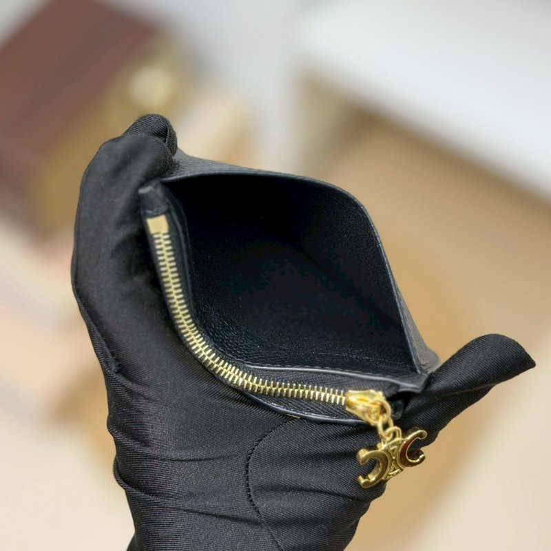 🏷Celine 瑟琳.Triomphe 凱旋門吊飾拉鍊卡包/客人寄賣-19