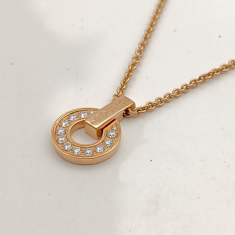 BVLGARI BVLGARI銅錢項鏈滿鑽18K玫瑰金/鑽石-1
