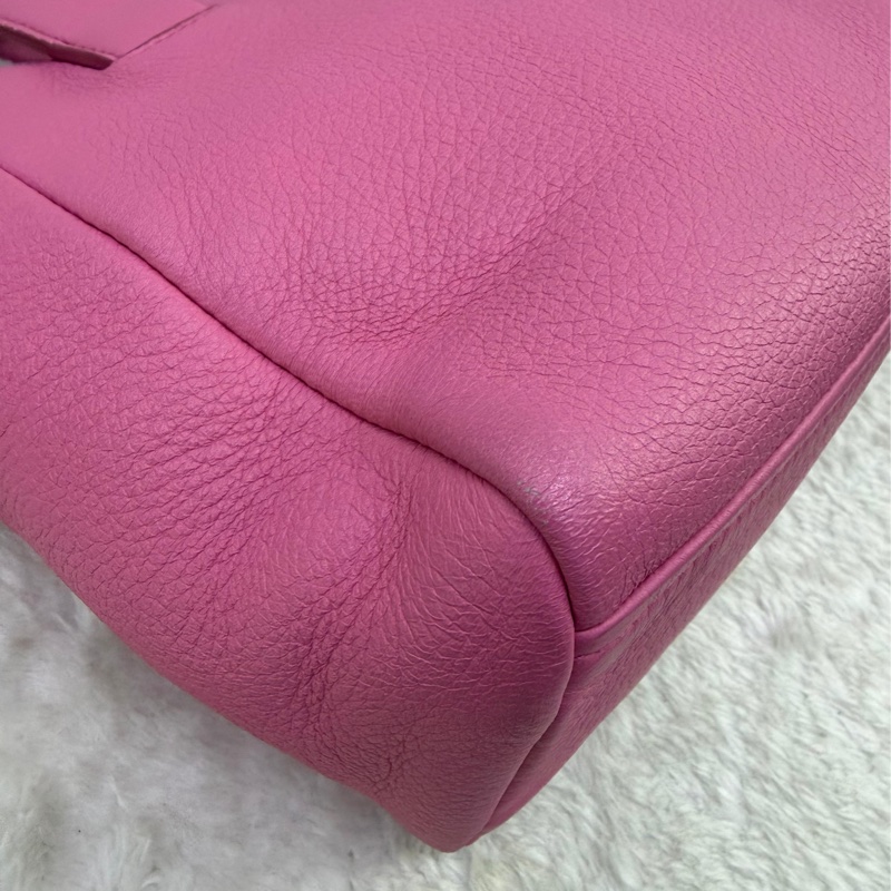 粉紅色的PRADA MILANO 2WAY 皮革手提肩背包-7