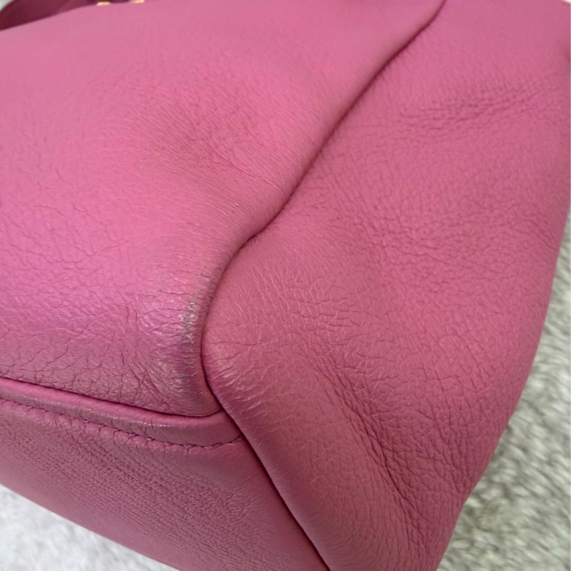 粉紅色的PRADA MILANO 2WAY 皮革手提肩背包-9