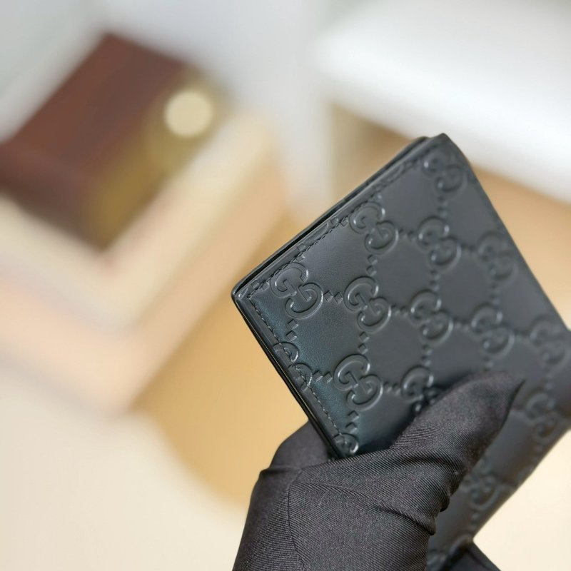 🏷Gucci 古馳.壓紋對開短夾/客人寄賣-6