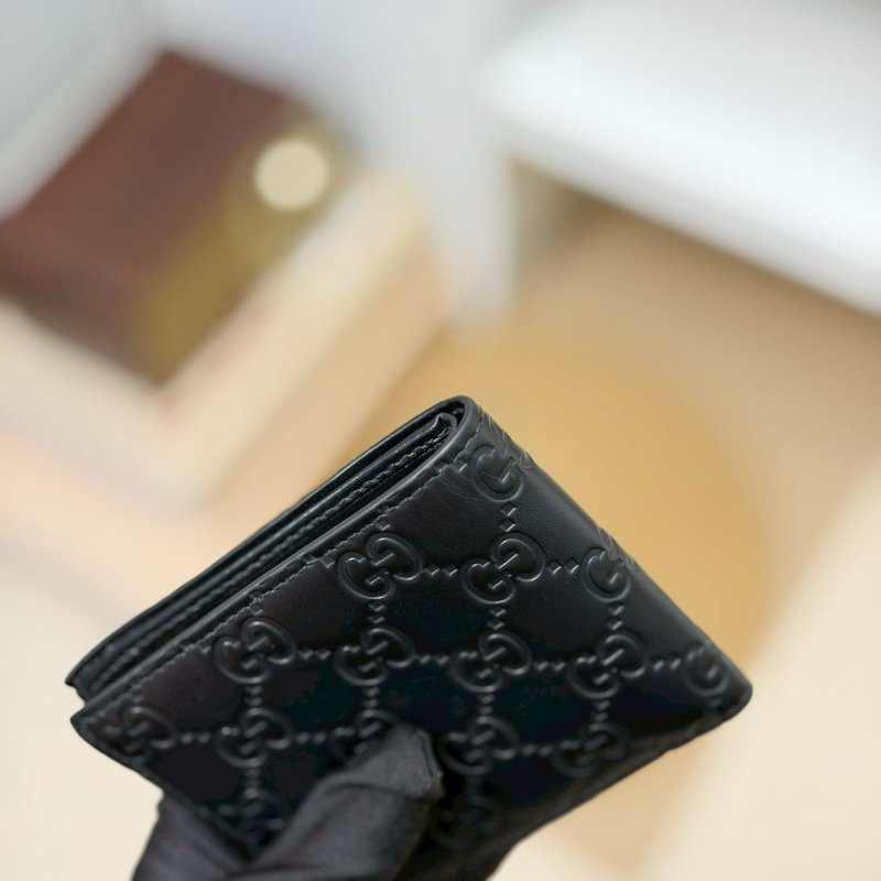 🏷Gucci 古馳.壓紋對開短夾/客人寄賣-11