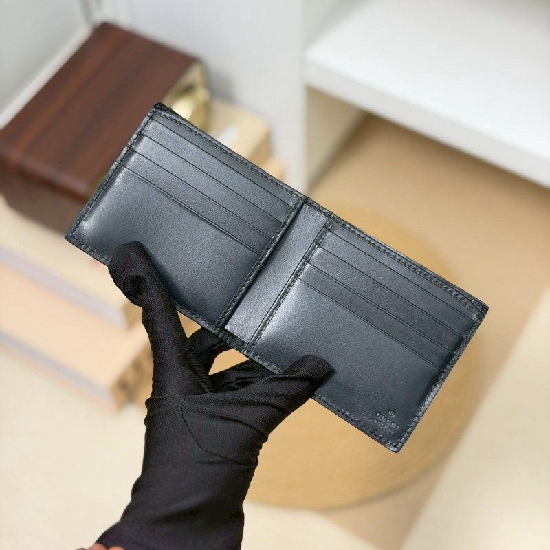 🏷Gucci 古馳.壓紋對開短夾/客人寄賣-12