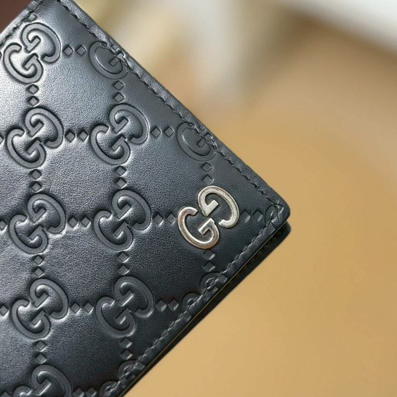 🏷Gucci 古馳.壓紋對開短夾/客人寄賣-15