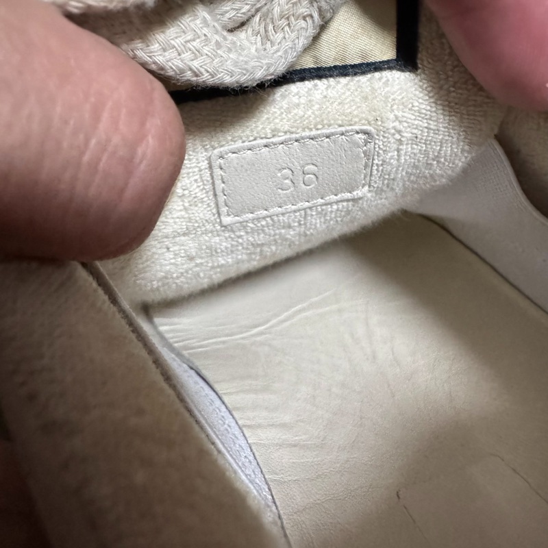 Gucci古馳Screener髒髒鞋 GG琺瑯做舊款 女款綠色 36碼-4