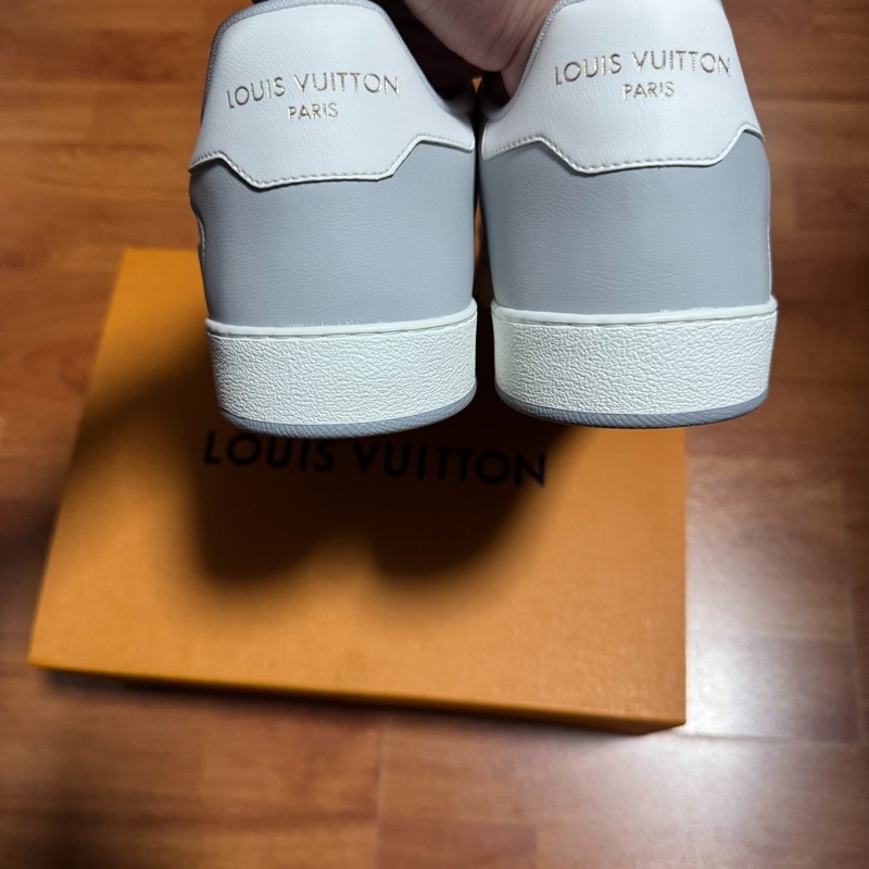 Lv Rivoli正品棋盤格 路易威登低幫板鞋 男款 灰白色 45碼-4