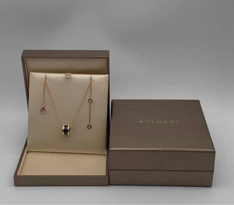 Bvlgari 寶格麗 18k黑陶瓷項鍊-0