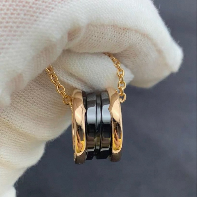 Bvlgari 寶格麗 18k黑陶瓷項鍊-1
