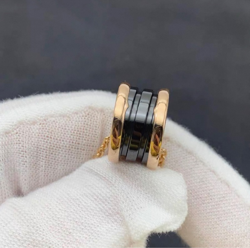 Bvlgari 寶格麗 18k黑陶瓷項鍊-2