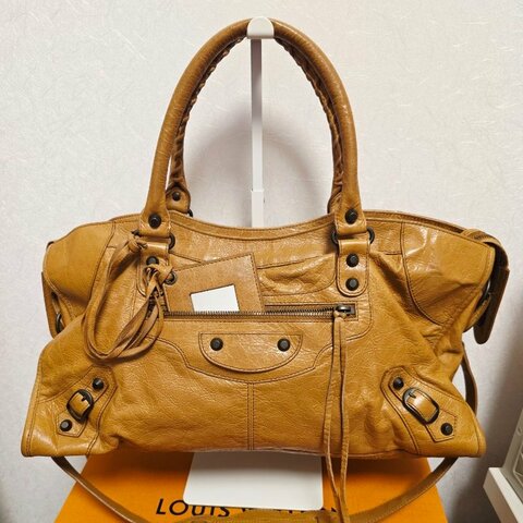 母親節大特價  Balenciaga 巴黎世家 招財 大地色 機車包(Part Time款)