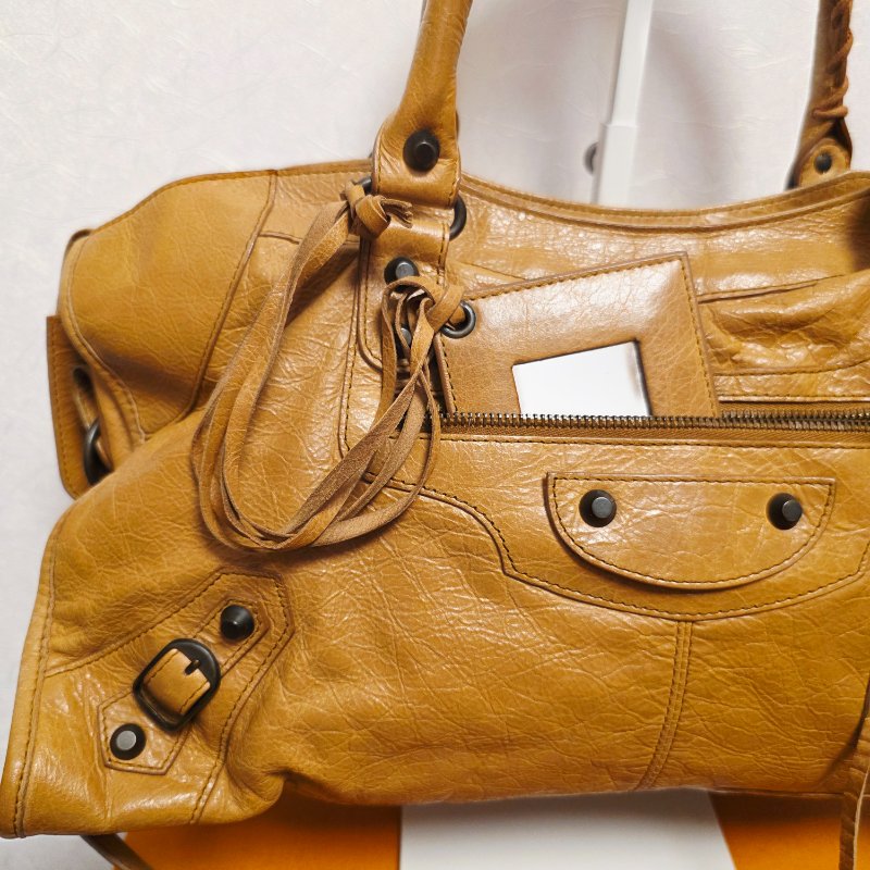 母親節大特價  Balenciaga 巴黎世家 招財 大地色 機車包(Part Time款)-6