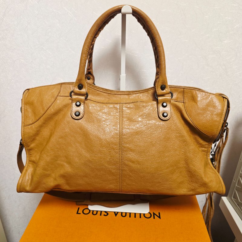 母親節大特價  Balenciaga 巴黎世家 招財 大地色 機車包(Part Time款)-8