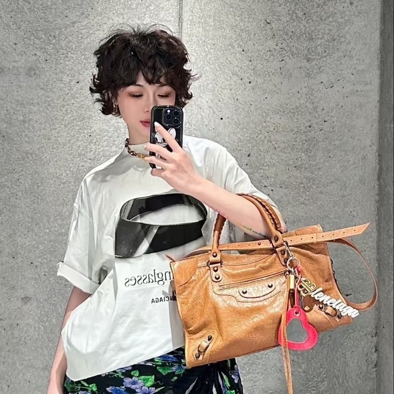 母親節大特價  Balenciaga 巴黎世家 招財 大地色 機車包(Part Time款)-40