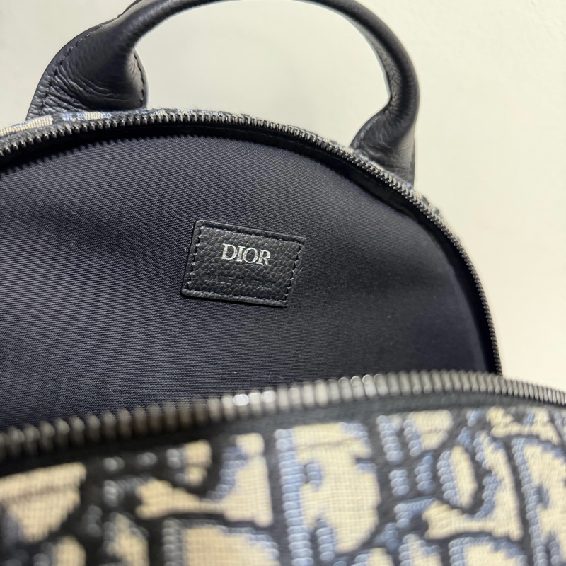 【近全新全套齊全】Dior Rider Oblique 老花後背包 (新款 CD 鋁扣版) 附法國專櫃正本購證-8