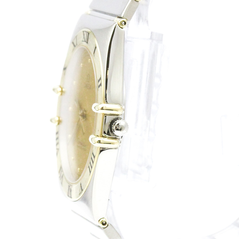 歐米茄星座系列18K金精鋼石英男士腕錶 398.0866 拋光-3