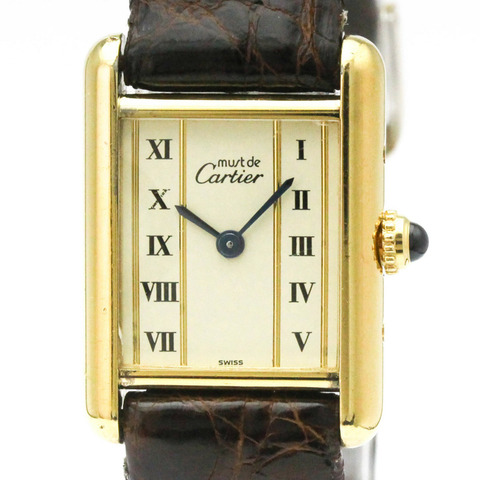 卡地亞 Must Tank 石英鍍金女士腕錶 W1003053