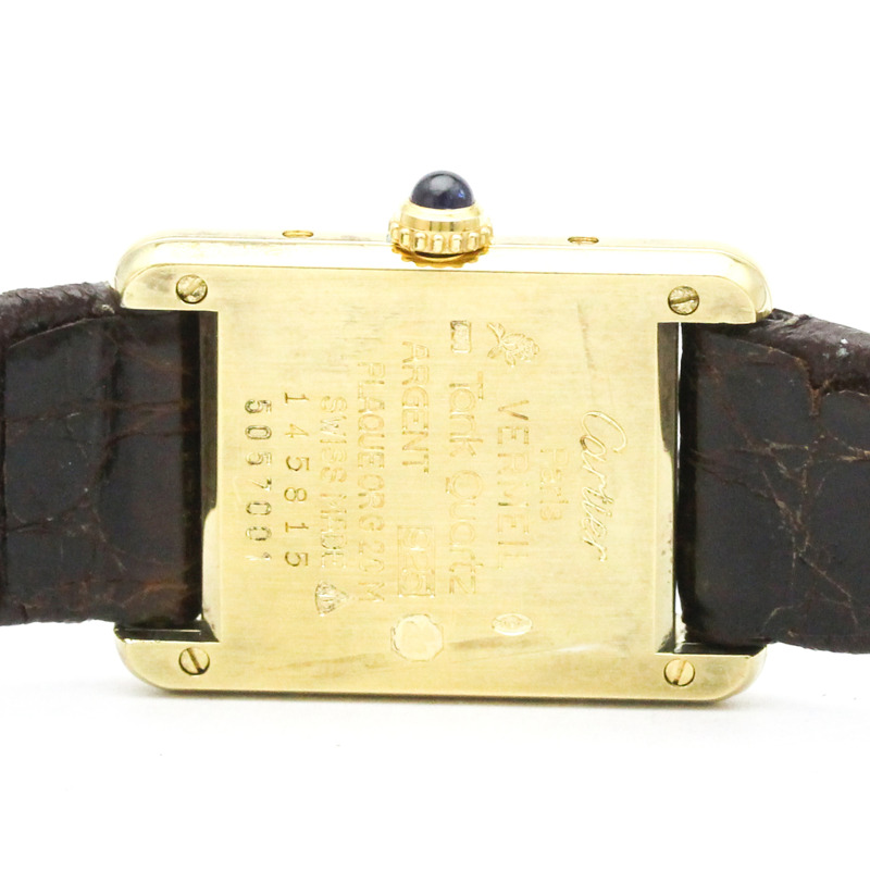 卡地亞 Must Tank 石英鍍金女士腕錶 W1003053-5