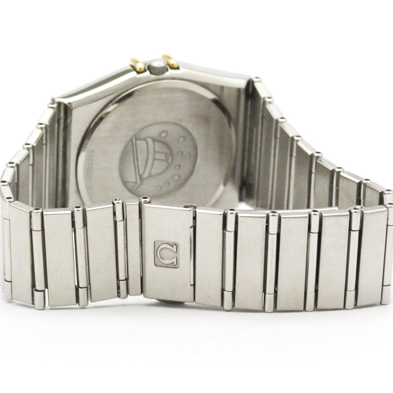 歐米茄星座系列18K金精鋼石英男士腕錶396.1080拋光款-4