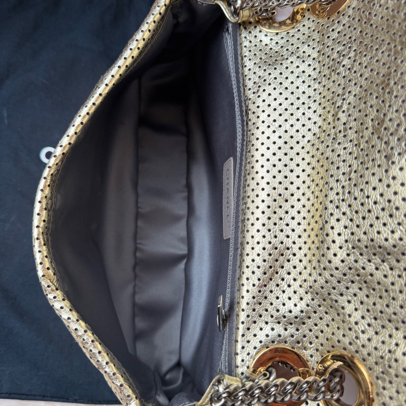 Chanel 香奈兒 金色2.55沖孔口蓋包/單肩包-14