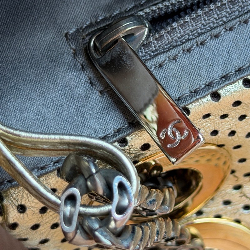 Chanel 香奈兒 金色2.55沖孔口蓋包/單肩包-17