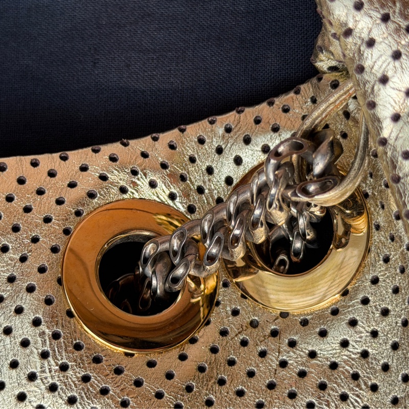 Chanel 香奈兒 金色2.55沖孔口蓋包/單肩包-18