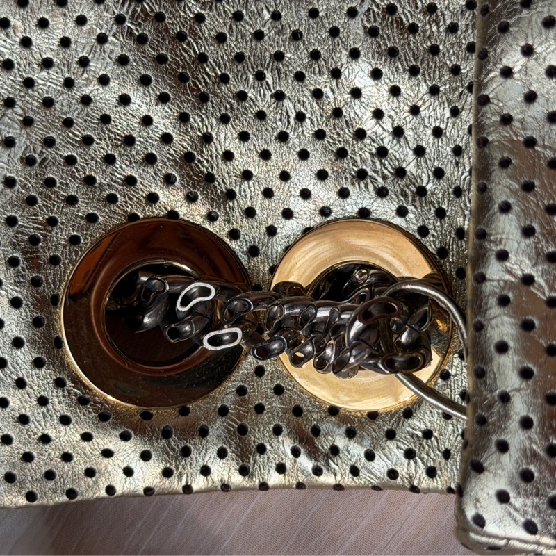 Chanel 香奈兒 金色2.55沖孔口蓋包/單肩包-19