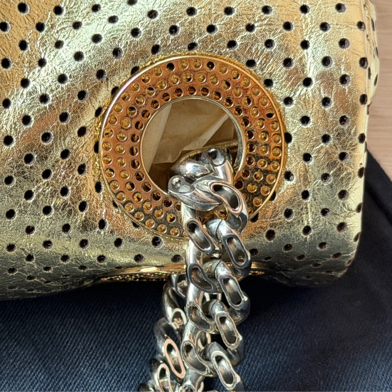 Chanel 香奈兒 金色2.55沖孔口蓋包/單肩包-22