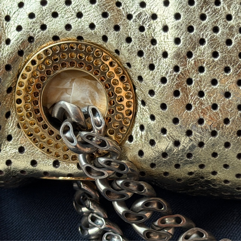 Chanel 香奈兒 金色2.55沖孔口蓋包/單肩包-23