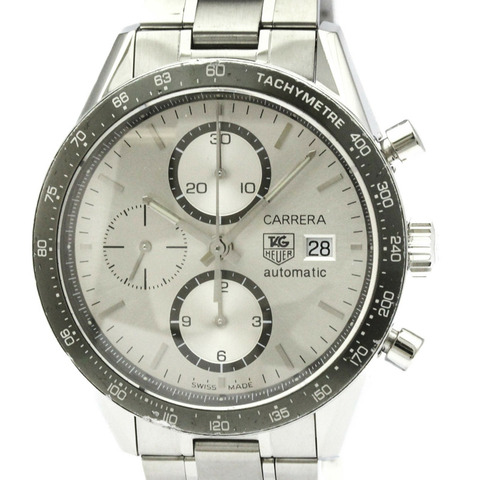 TAG HEUER 豪雅卡萊拉系列計時碼錶精鋼自動腕錶 CV2011 拋光款