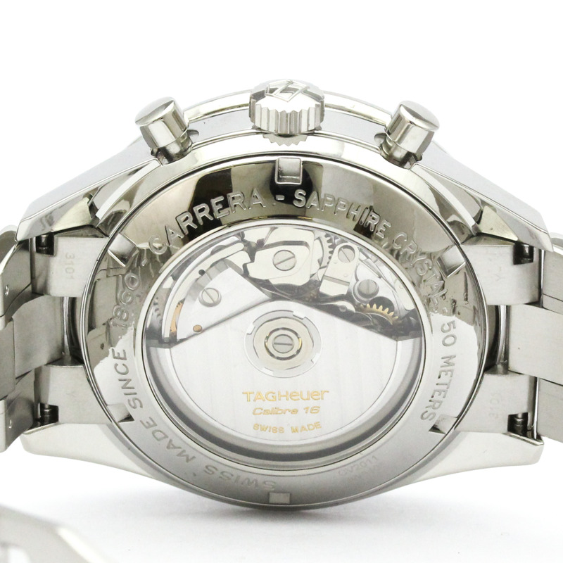 TAG HEUER 豪雅卡萊拉系列計時碼錶精鋼自動腕錶 CV2011 拋光款-6