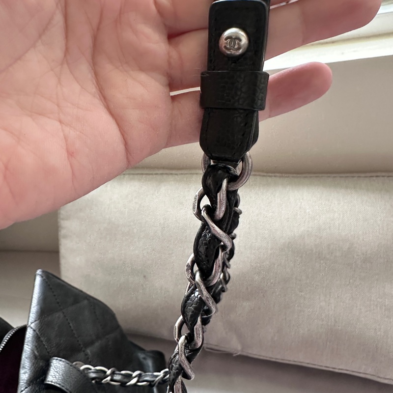 Chanel On The Road 黑色大托特包|防刮洗水小牛皮 (附保卡、塵袋、盒子,加送新包)-21