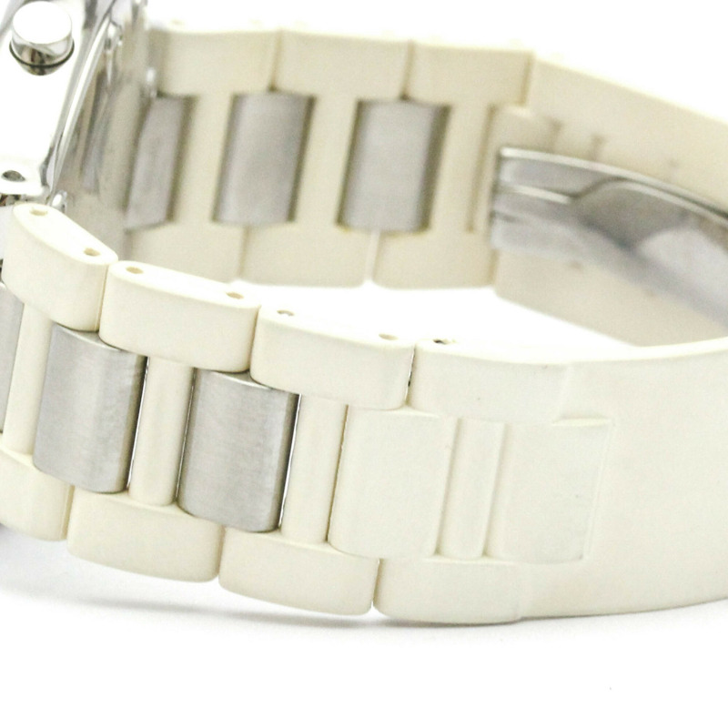 卡地亞 Must 21 Chronoscaph 精鋼橡膠男士腕錶 W10184U2 拋光-2