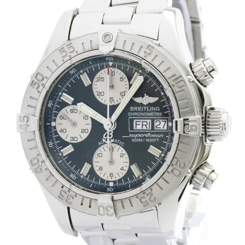 百年靈 Chrono Super Ocean 精鋼自動男士腕錶 A13340 拋光