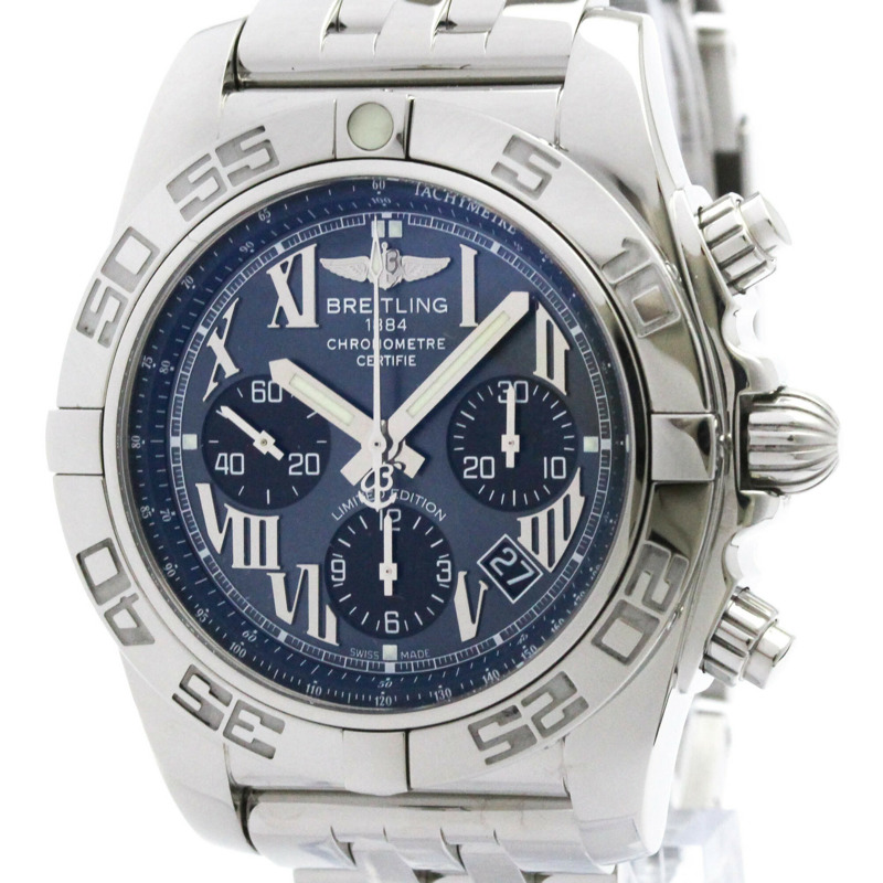百年靈 Chronomat 44 日本有限公司 珍珠母貝精鋼男士腕錶 AB0111 拋光-0