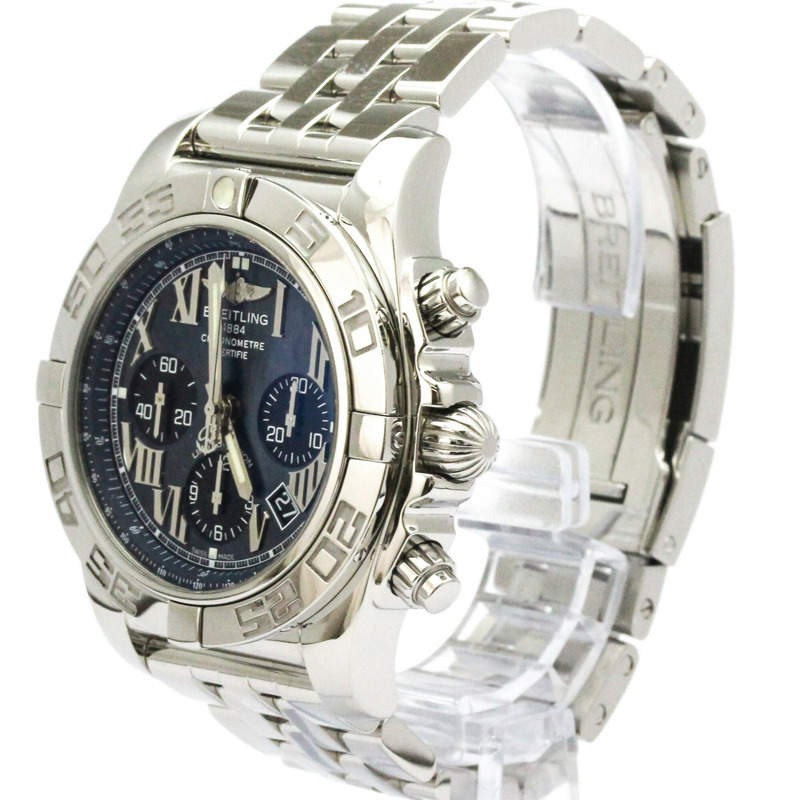百年靈 Chronomat 44 日本有限公司 珍珠母貝精鋼男士腕錶 AB0111 拋光-1