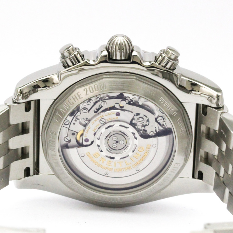 百年靈 Chronomat 44 日本有限公司 珍珠母貝精鋼男士腕錶 AB0111 拋光-6