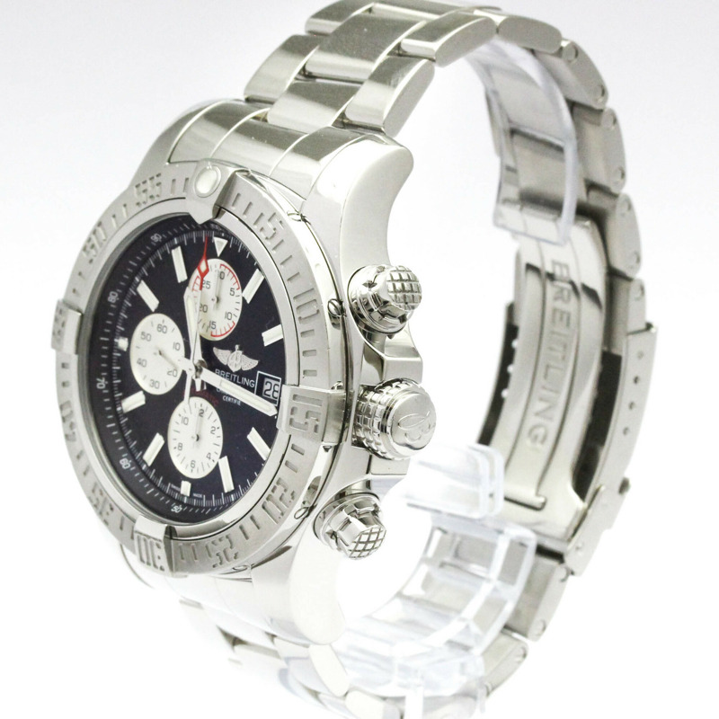 百年靈超級復仇者II計時碼錶精鋼男士腕錶A13371拋光款-1