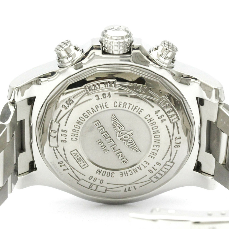 百年靈超級復仇者II計時碼錶精鋼男士腕錶A13371拋光款-5