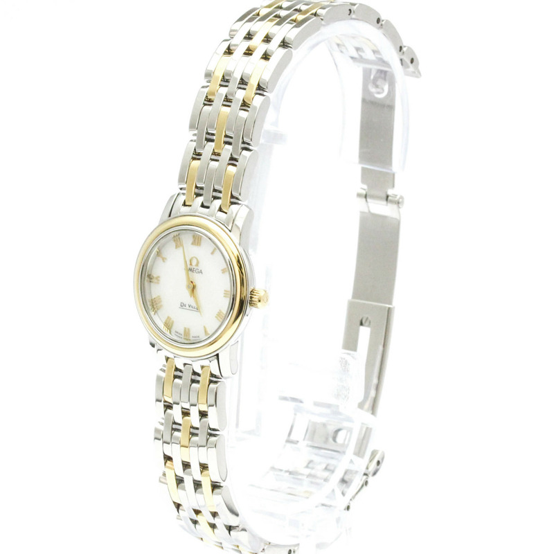 歐米茄碟飛系列尊貴款珍珠母貝18K金精鋼石英女錶424.20.24.60.05.001拋光款-1