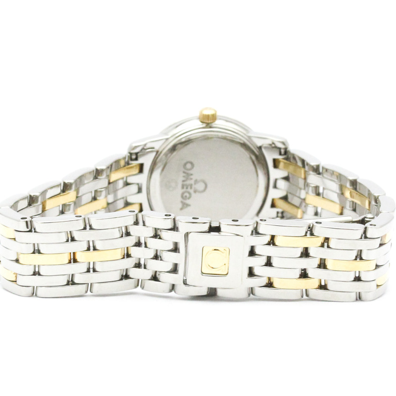 歐米茄碟飛系列尊貴款珍珠母貝18K金精鋼石英女錶424.20.24.60.05.001拋光款-4