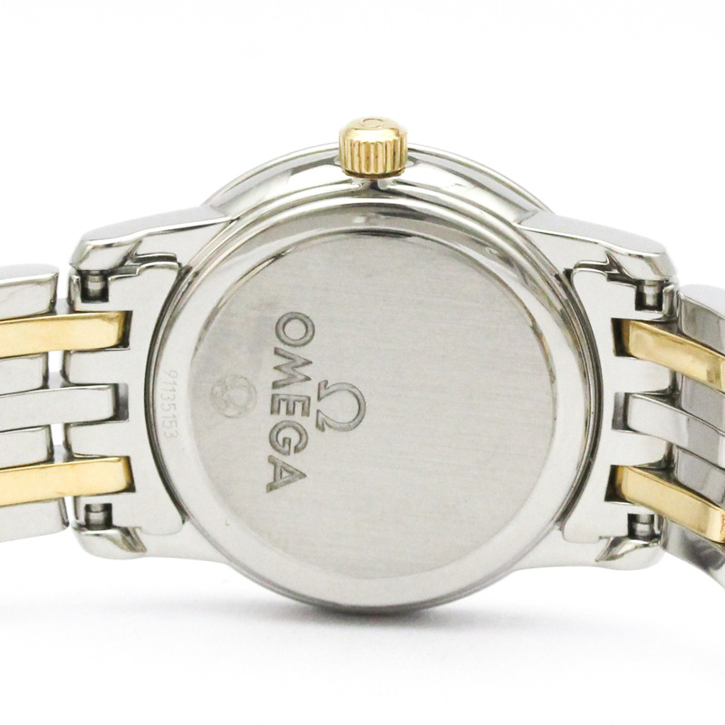 歐米茄碟飛系列尊貴款珍珠母貝18K金精鋼石英女錶424.20.24.60.05.001拋光款-5