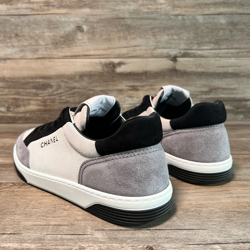香奈兒 Chanel 灰色 黑灰 灰白 休閒板鞋 男款 39碼-3