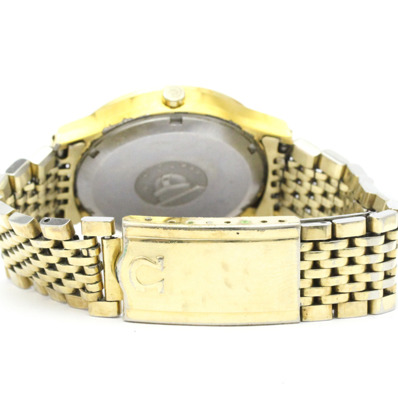 歐米茄星座系列電子 f300Hz 鍍金石英錶 198.0003-4