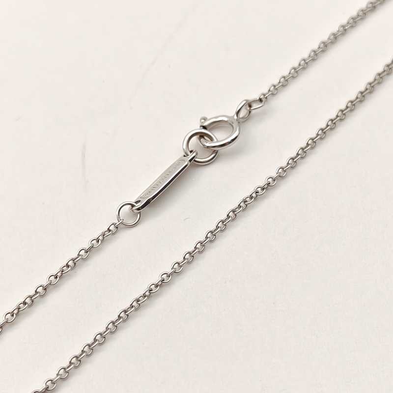 TIFFANY&CO 18K白金鑽石羅馬數字項鏈滿鑽-4