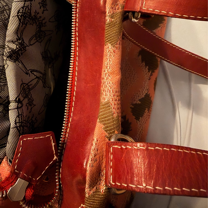 Vivienne Westwood Yasmine年代vintage土星大款保齡球包 梯形包「叛逆搖滾的NANA風格」-35