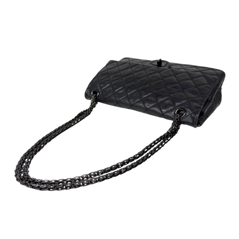 CHANEL 2.55 *極罕全黑* So Black 鏈條包-15