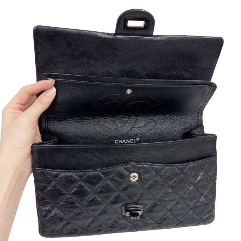 CHANEL 2.55 *極罕全黑* So Black 鏈條包-16