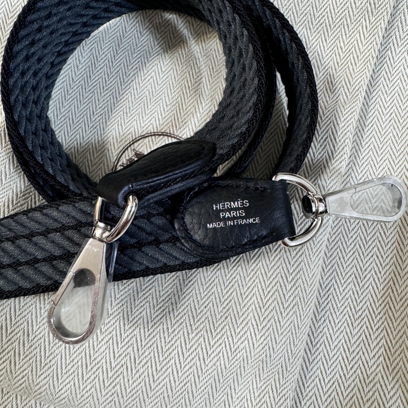 Hermes Evelyne16 mini 黑色銀扣。黑銀W刻-3
