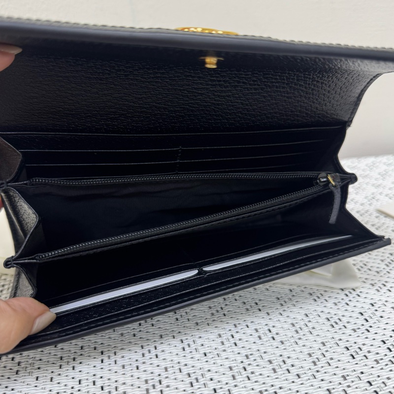 Gucci經典黑色全皮長夾-3